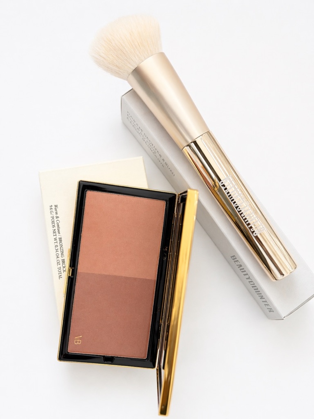 Victoria Beckham Bronzing Brick #5 + BeautyCounter Bronzing Brush NIB Luxe - Picture 6 of 6